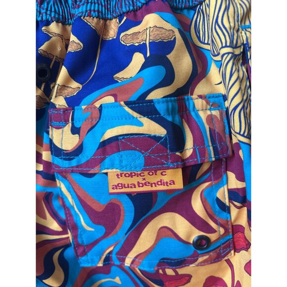 Agua Bendita x Tropic of C Swim Trunks Multicolor Boys Size 4 - Picture 6 of 7